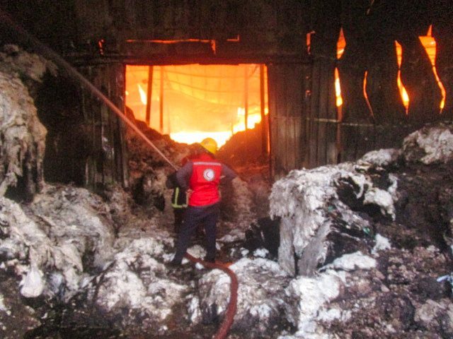 Fire loss survey of damaged stock